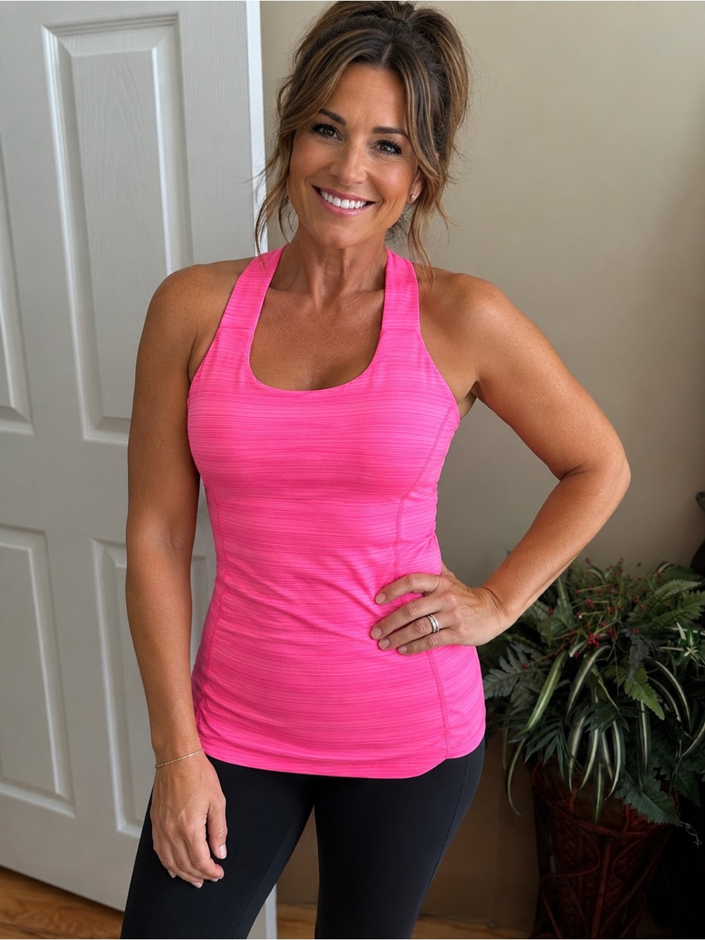 MPG Neon Pink Racerback Athletic Tank Top | Women’s Medium